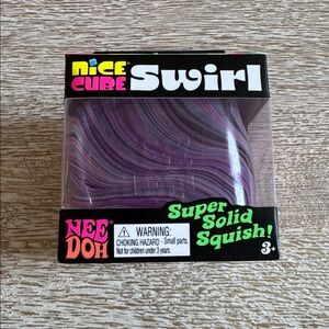 NeeDoh Nice Cube Swirl Squeeze Toy - Purple